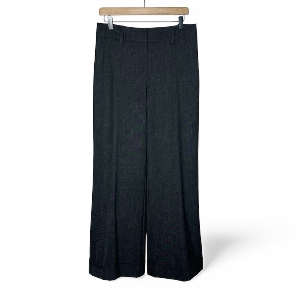 Trina Turk Women's tailored dress pants in a charcoal gray wide leg cuff size 8